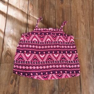 H&M Pink and Black Patterned Top